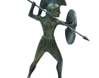 King Achilles Bronze Figurine - Ancient Greek Warrior - Homer iliad - Trojan War