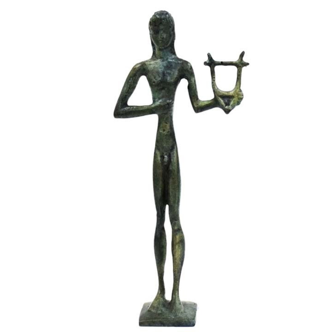 Apollo Bronze Small Statue Sculpture God of Light Sun Music Etsy