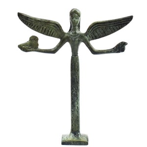Nike Winged Goddess of Victory mini bronze statue - Daughter of Titan Pallas Styx