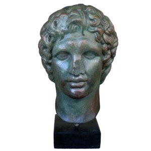 Alexander the Great Macedonian Bust with Bronze Effect