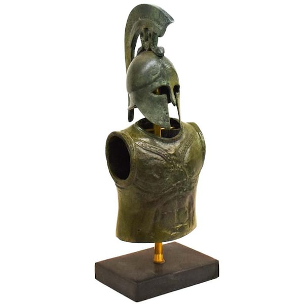 Petit casque corinthien spartiate grec armure bronze petit ensemble d'infanterie de soldat hoplite