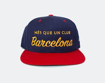 Barcelona FC Snapback Hat - Mes Que Un Club - La Liga soccer football snapback hat