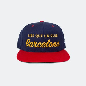 Barcelona FC Snapback Hat - Mes Que Un Club - La Liga soccer football snapback hat