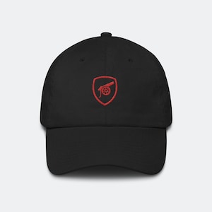 Arsenal Inspired Crest Cannon Dad Hat - Premier League soccer football snapback hat best gift