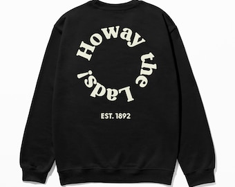 Howay the Lads Vintage Style Crewneck Sweatshirt Sweater Unisex Gift Newcastle