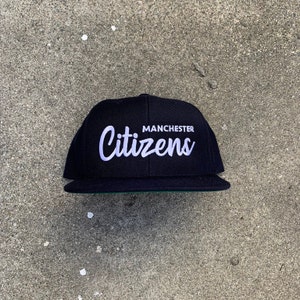 Manchester Citizens Striker Edition Snapback Hat - soccer football snapback hat