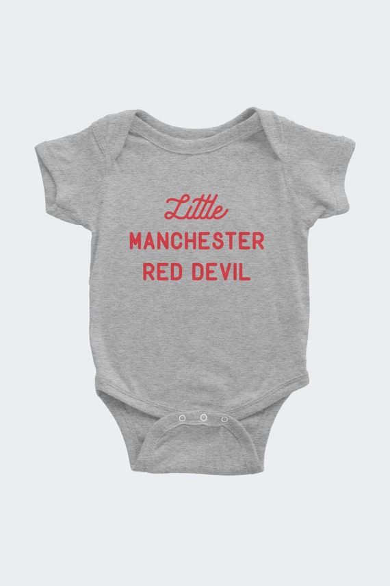 Petit Manchester Fc Diable Rouge Body Pour Bebes Enfants Etsy