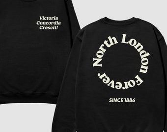 Arsenal Heavyweight Sweatshirt - North London Forever 8oz Boxy Unisex Crewneck - Soccer Football Fans Gift