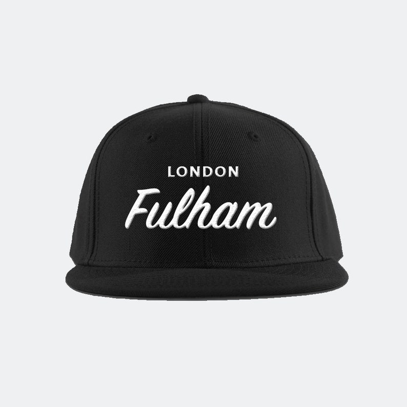 London Fulham FC Snapback Hat Premier League Soccer Football Etsy