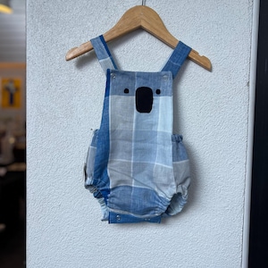 Koala face Linen Romper in natural