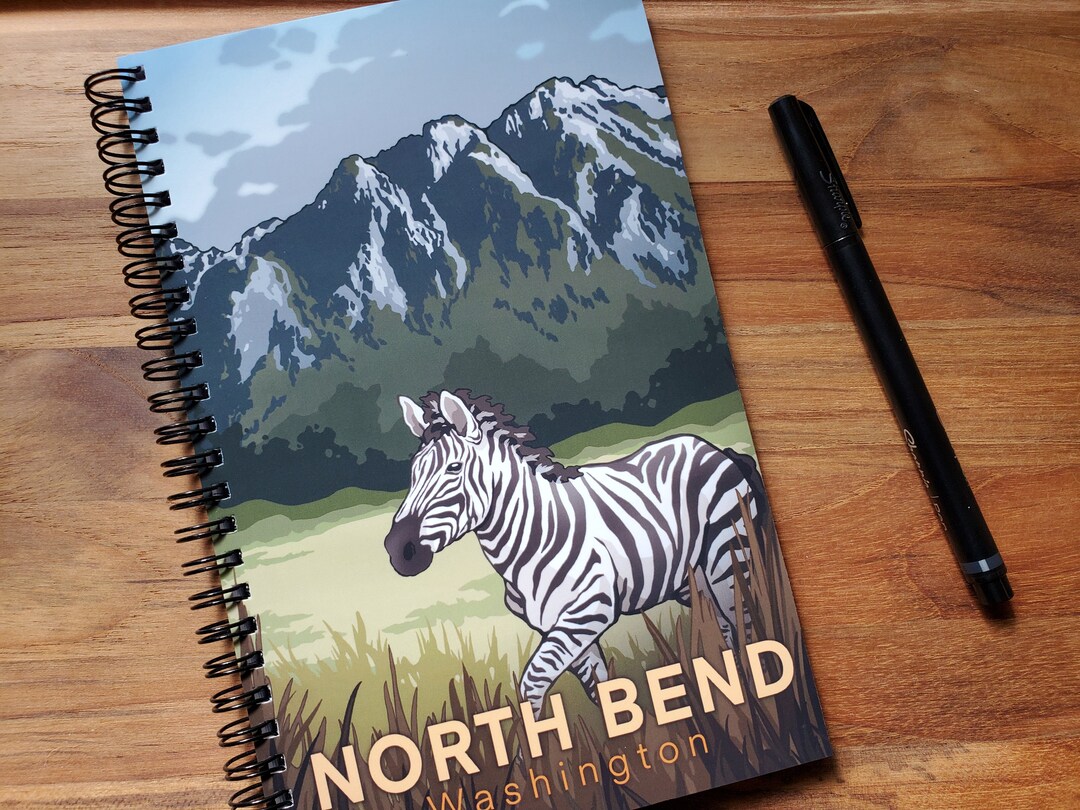 North Bend Zebra Notebook Etsy