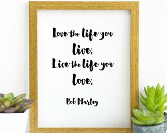 Bob Marley Lyrics Etsy