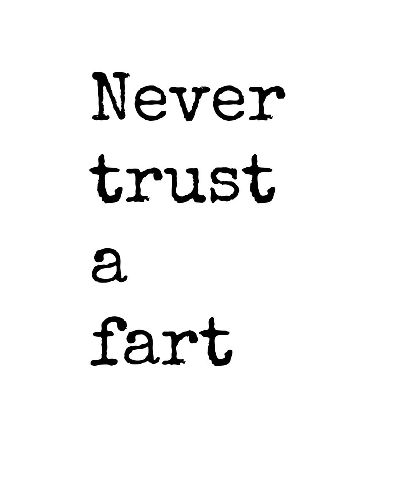 Never Trust A Fart Fathers Day Printable Fun Quote Instant Etsy