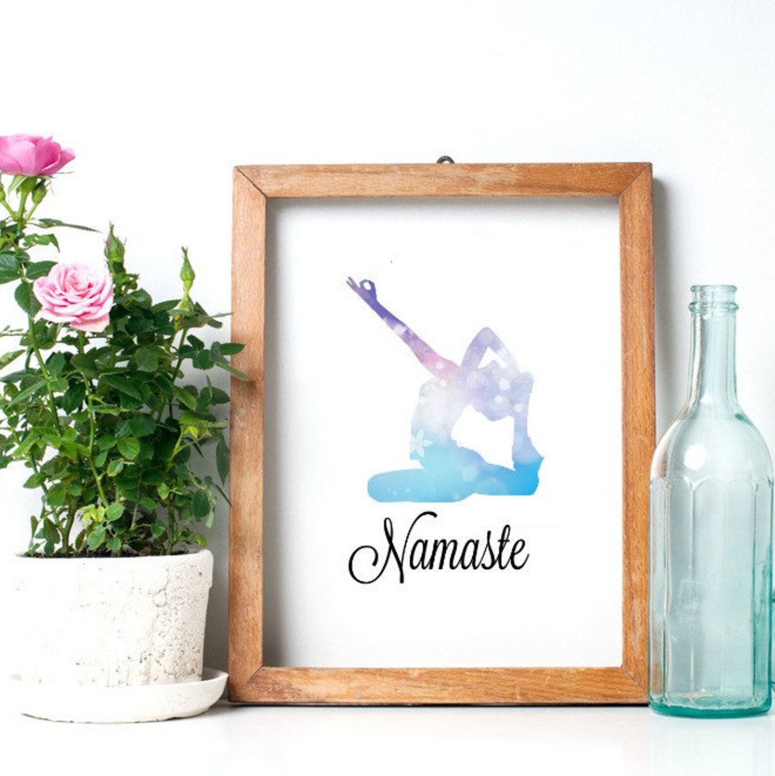Namaste Print Wall Decor Download Print Printable Yoga - Etsy