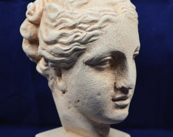 Hygieia Head Bust - Ancient Greek Goddess of Good Health Cleanliness and Sanitation - Daughter of Asclepius