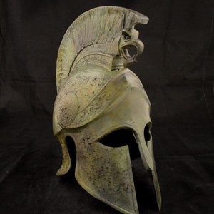 Bronze Corinthian Crested Helmet-Decorated with Griffin Decorative Ancient Greek Helmet Replica for Greek Art and History Studies Gift Idea