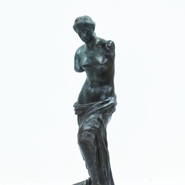 Estatua de Venus de Milo-Efecto de color bronce-Base de mármol-Afrodita Diosa de la Belleza Amor Pasión-Museo Réplica-Arte Griego Antiguo