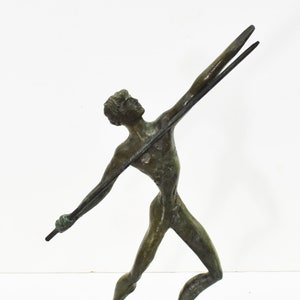 Javelin Thrower Bronze Statue-Young Man Athlete-Olympic Games-Ancient Greek Civilization