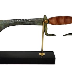 Leonidas&#39; Sword-King of Sparta-Leader of the 300 Spartans-Battle of Thermopylae 480 BC -Bronze Item with Marble Base-Ancient Greek history