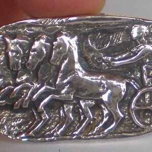 Charioteer Silver Brooch Pin Fresco Wall Theme Ancient Greek Art Gift Idea