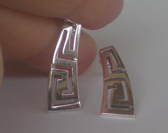 Ancient Greece Meander Sterling Silver 925 Earrings Symbol Of Infinity Silver Earrings Gift Idea