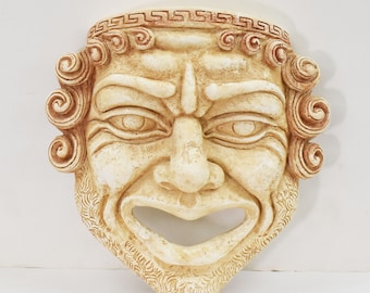 Decorative Mask of Comedy-Ancient Greek Theatre-Drama-Handcrafted in Greece