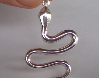 Minoan Snake Large Silver Pendant - Ancient Greece - Crete - High Quality Item