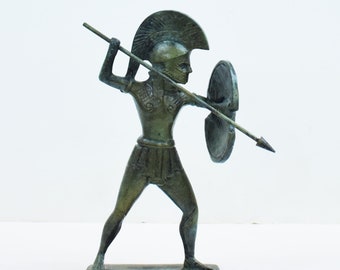 Figurine en bronze d'Achille, statue en bronze d'Achille, héros grec de la guerre de Troie, Homère Iliade, mythologie de la Grèce antique, décoration de bureau, idée cadeau