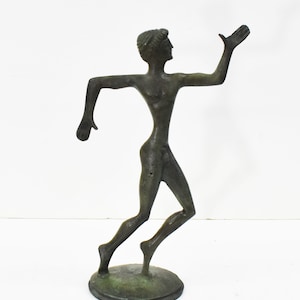 Runner-Bronze Statue-Olympic Games-Young Male Athlete Running-Ancient Greek Civilization