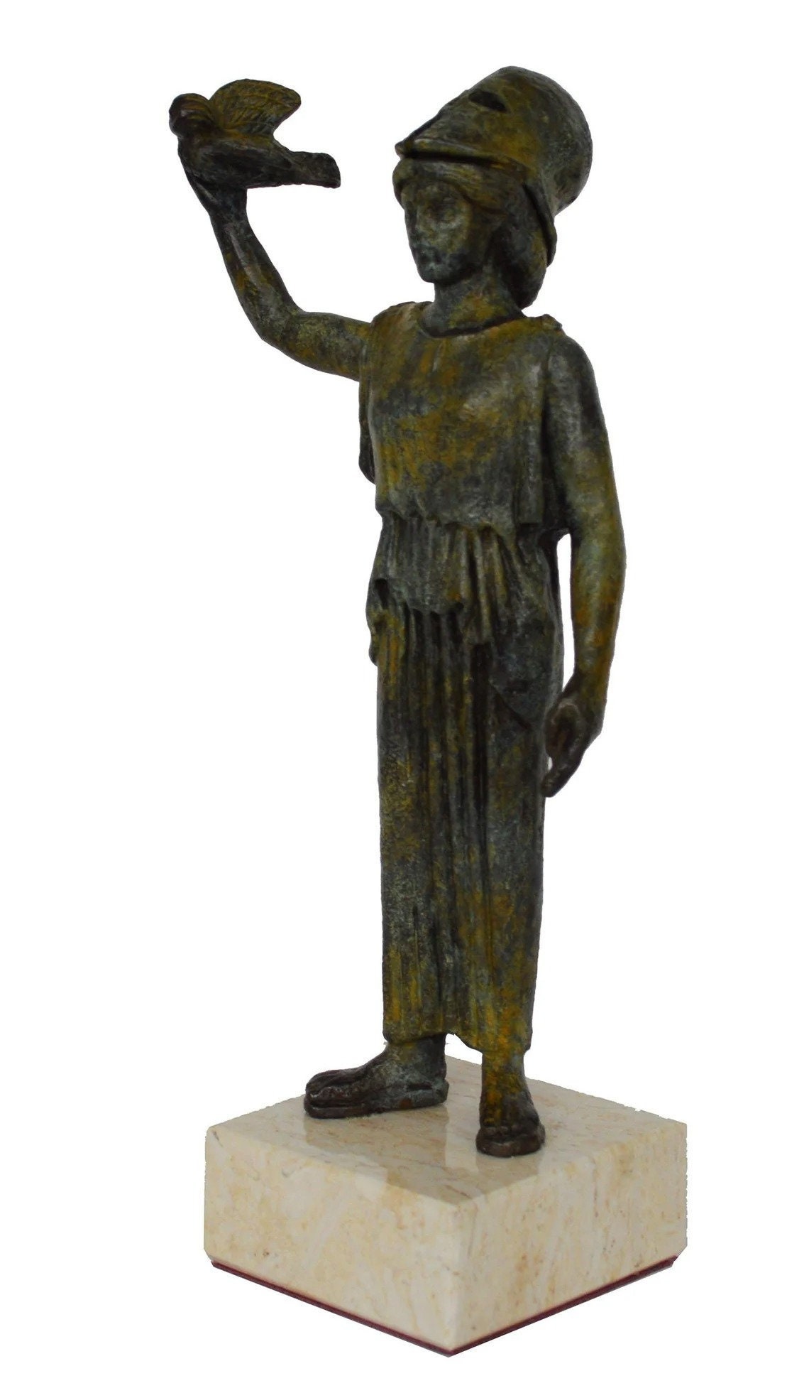 Bronze statuette of Athena flying her owl-Classical Period-460B.C-Metropolitan Museum of Art-Ancient