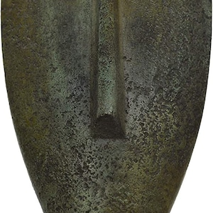 Bronze Cycladic Head Idol-Minimal- Ancient Greek Art - Cycladic Art - Museum Replica