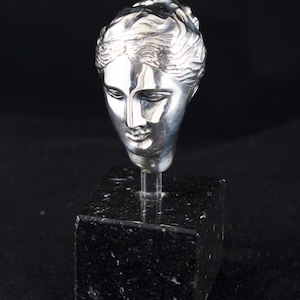 Hygieia Hygeia Head Miniature in Silver-Ancient Greek Goddess of Good Health Cleanliness and Sanitation - Daughter of Asclepius