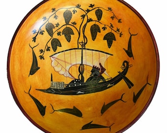 Dionysus Greek God of Wine Festivity Fertility & Theatre Attic Black Figure  Small Kylix by Exekias Dionysos Sailing Munich Museum Replica - Etsy Canada