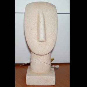 Cycladic Small Head Bust Cycladic Idol With Base Museum Replica Porestone Head Bust Minimal Home Decoration Gift Idea Desktop Decoration