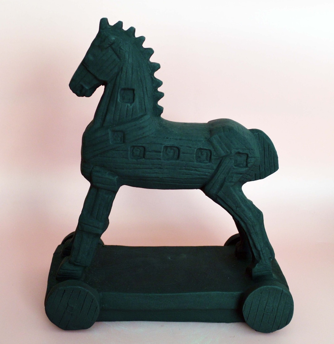 Trojan Horse Statue Horse of Troy War Desktop Decorative Etsy