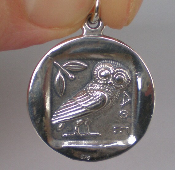 Athens Tetradrachm-Godess Athena & Owl of Wisdom Silver Earrings Ancient Greece Athens Tetradrachm-Godess Athena & Owl of Wisdom Silver Earrings Ancient Greece