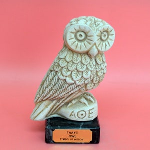 Owl of Athens-Small Figure-Symbol of Wisdom Knowledge Intelligence Insight-Ancient Greece-Goddess Athena&#39;s Sacred Bird