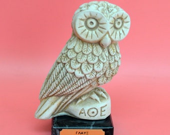 Owl of Athens-Small Figure-Symbol of Wisdom Knowledge Intelligence Insight-Ancient Greece-Goddess Athena's Sacred Bird