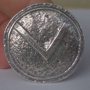 Spartans Shield Silver Pendant - King Leonidas - Brooch - Pin - Ancient Greece