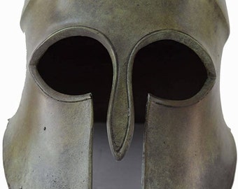 Corinthian Bronze Helmet Spartan Warriors Hoplites-Ancient Greek History-Museum Copy of Ancient Greek Helmet-Ancient Olympia Gift for Him