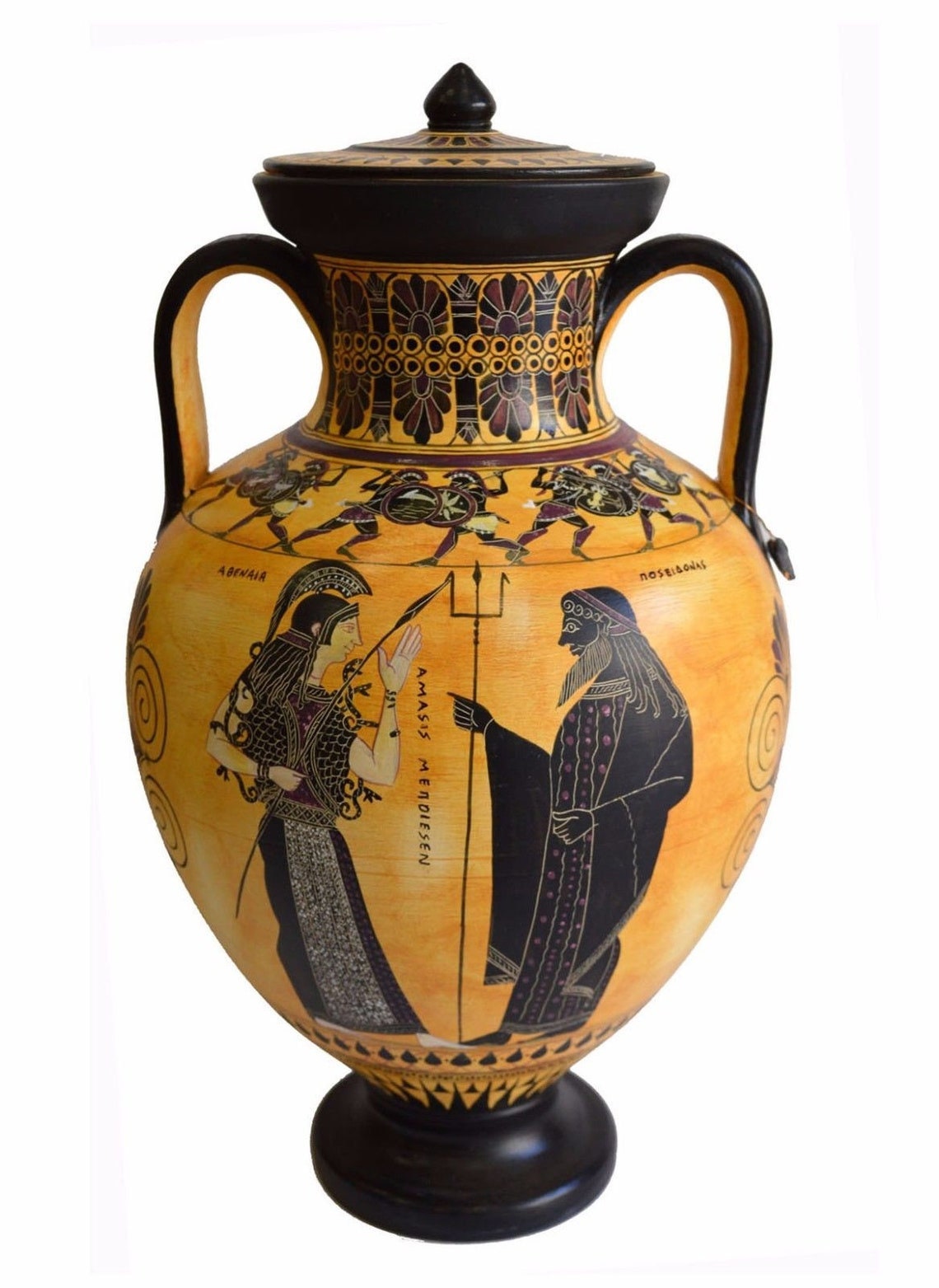 Attic Black Figure Amphora Dionysus and the Maenads by Etsy
