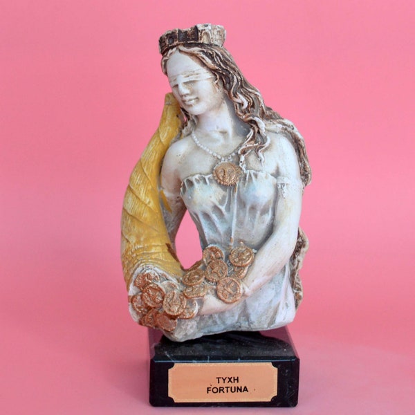 Bust of Tyche Ancient Greek Goddess of Fortune, Chance, Providence, and Fate Cornucopia Horn of Plenty Bust of Tykhe Symbolic Gift Idea