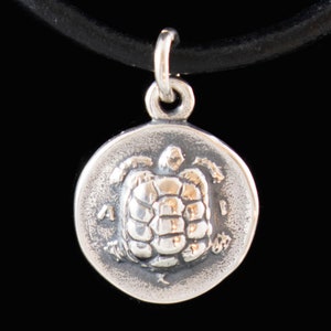 Aegina Turtle Silver Pendant inspired by Chelone the Ancient Greek Coin-Tortoise
