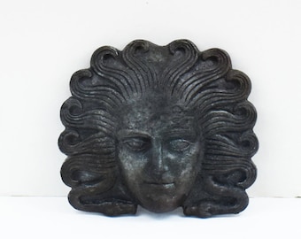 Mini Decorative Mask of Medusa-Gorgon Medousa-Ancient Greek Mythology-Theatre-Drama -Tragedy & Comedy-Bronze Colour Effect