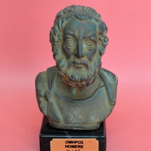 Homer Bust-Marble Base-the Greatest Epic Poet of Ancient Greece-Odyssey-Iliad