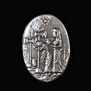 The Palace of Knossos Silver Brooch Pin-Minoan Crete-Ancient Greece