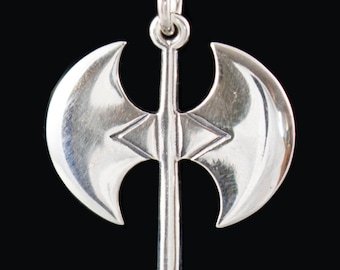 Labrys Sterling Silver Pendant-Double Headed Axe-Minoan Crete-Ancient Greece-Symbol of the Arche of the Creation