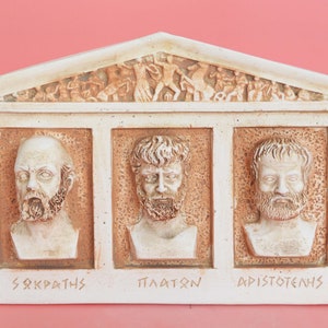 Relief with Socrates Plato Aristotle-Major Ancient Greek Philosophers