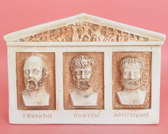 Relief with Socrates Plato Aristotle-Major Ancient Greek Philosophers