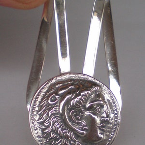 Silver Money Clip Alexander The Great Hercules - Macedonia King